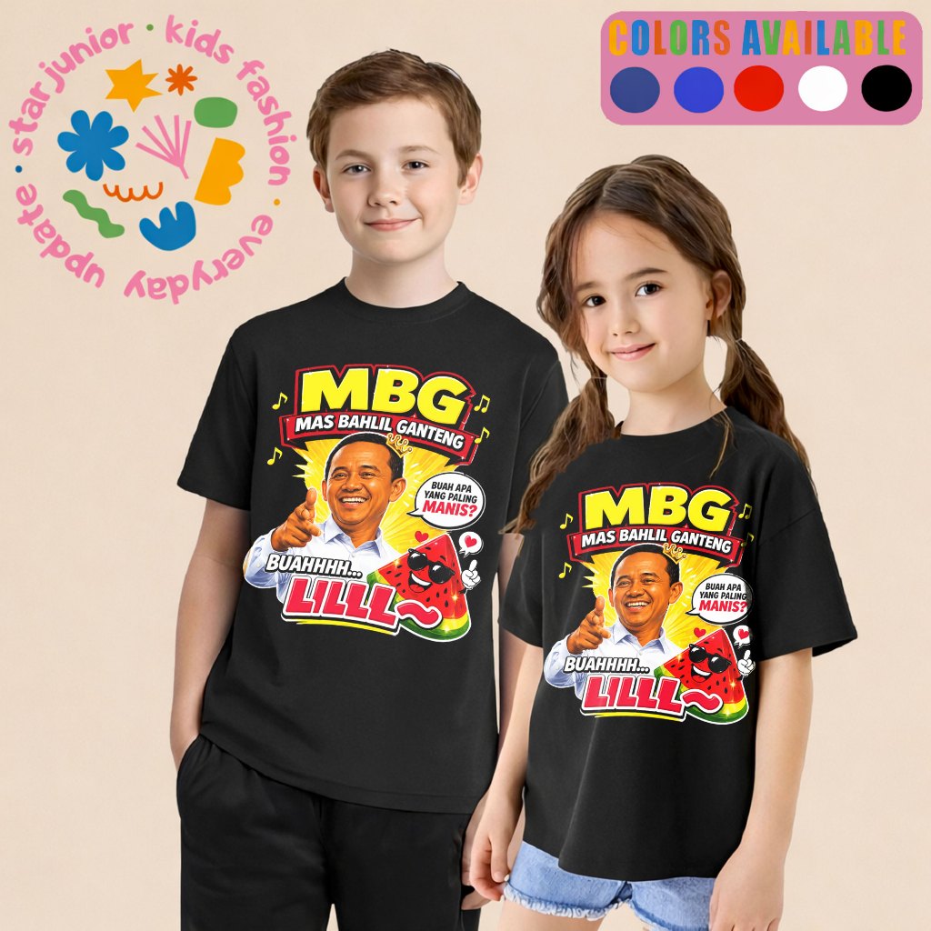 Kaos MBG ( Mas Bahlil Ganteng ) kaos king Bahlil Kaos Lucu nyaman di pakai catoon 30s