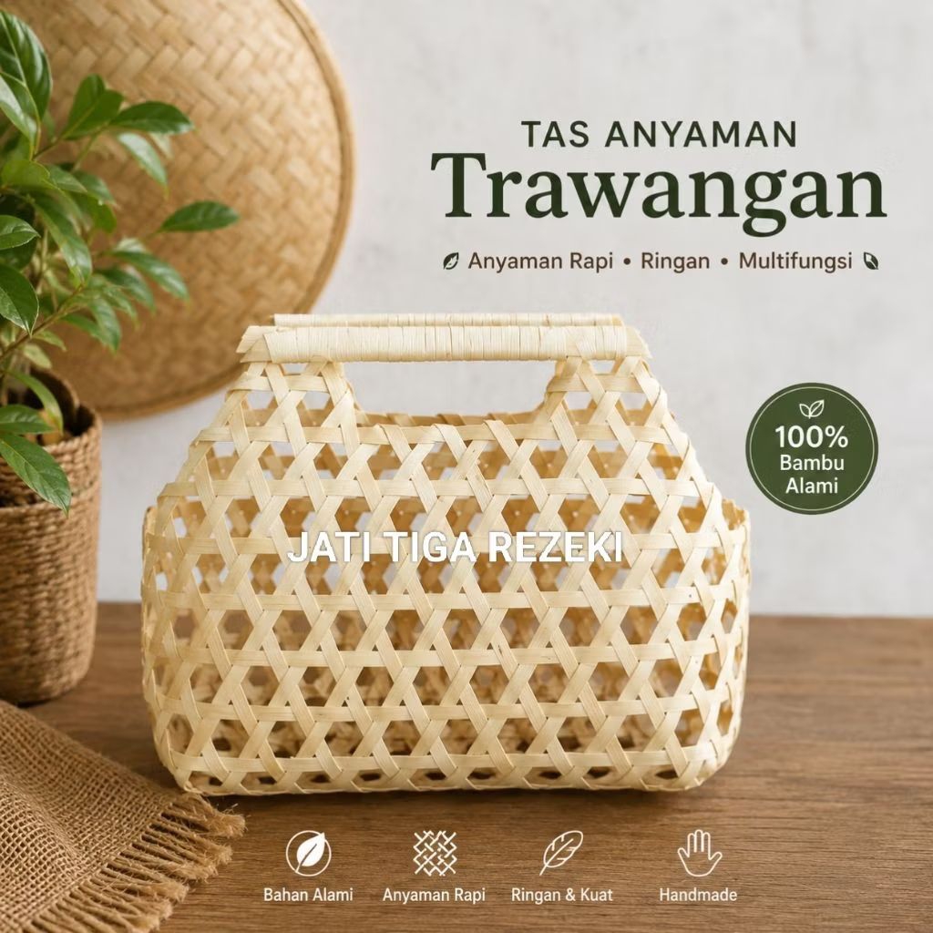 Tas Anyaman Trawangan/Wadah Bingkisan/Tas Hampers Anyaman/Hampers Unik Estetik/Murah Kokoh & Multifu