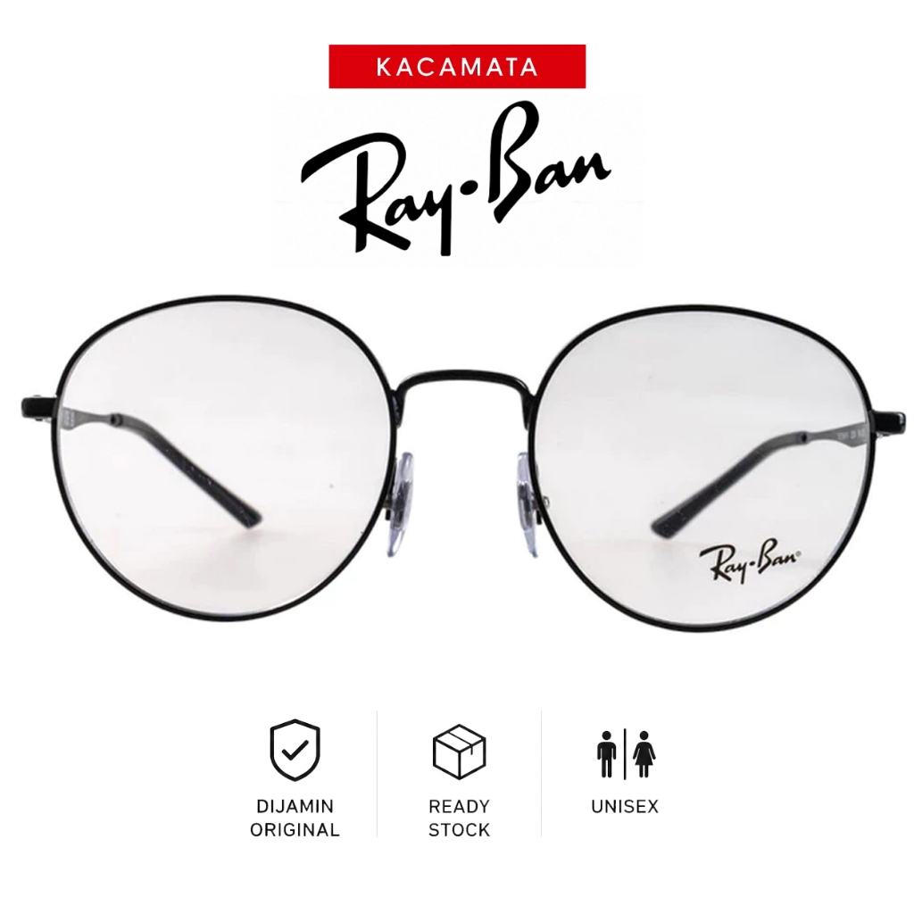 RAYBAN Frame Kacamata Plus Minus Pria Wanita Ori Unisex RB3681V-C2509-50-F-BK