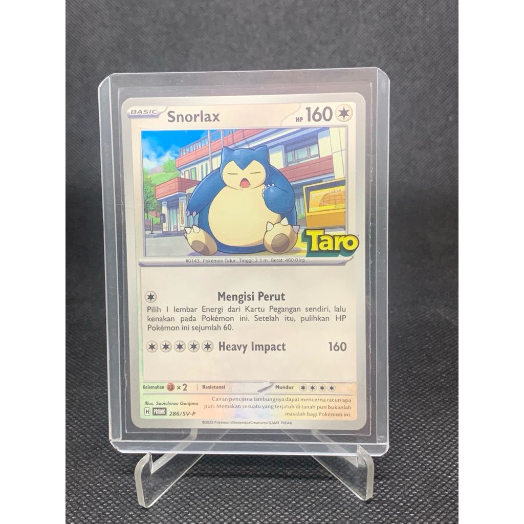 snorlax promo taro limited edition kartu pokemon AR - TCG card original snorlax chr snorlax ar snorl