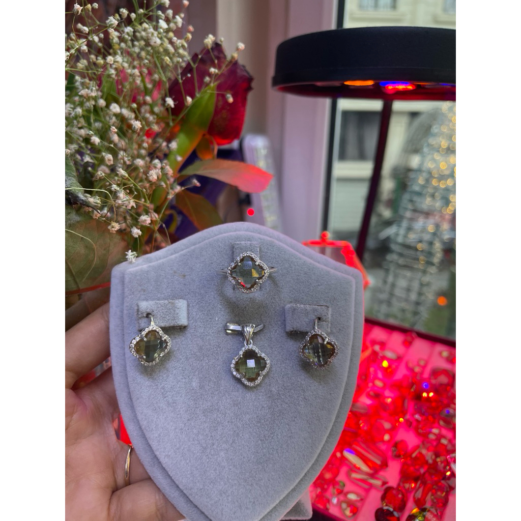SILVER 925 1 SET ZULTANITE CLOVER TURKI