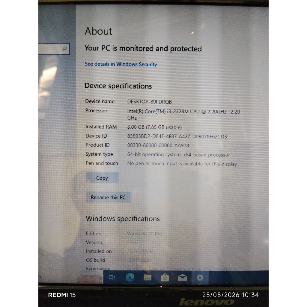 Laptop lenovo core i3 Ram besar 8gb