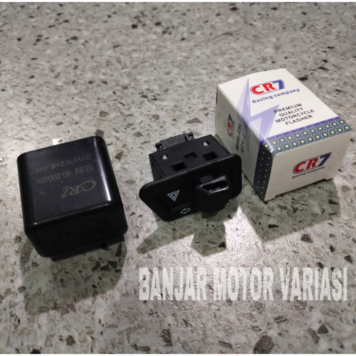 flasher sen cr7 + tombol saklar hazard sen trapesium untuk motor beat karbu kharisma revo supra x125