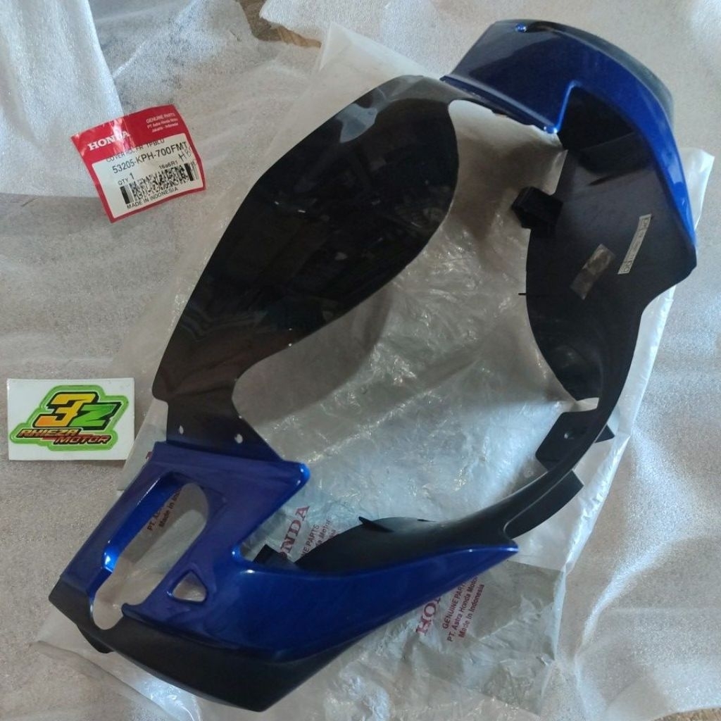 Batok lampu depan Supra X 125 Lama Old KPH biru FMT original baru AHM nos / 53205-KPH-700FMT