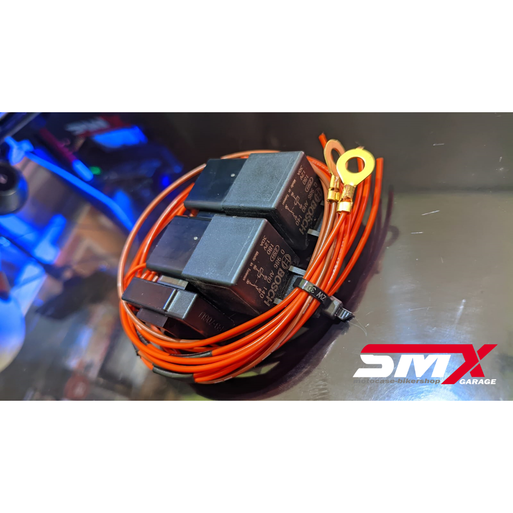 Kabel set relay kualitas premium untuk biled klakson lampu tembak led laser H4 dll - kabel set sekri