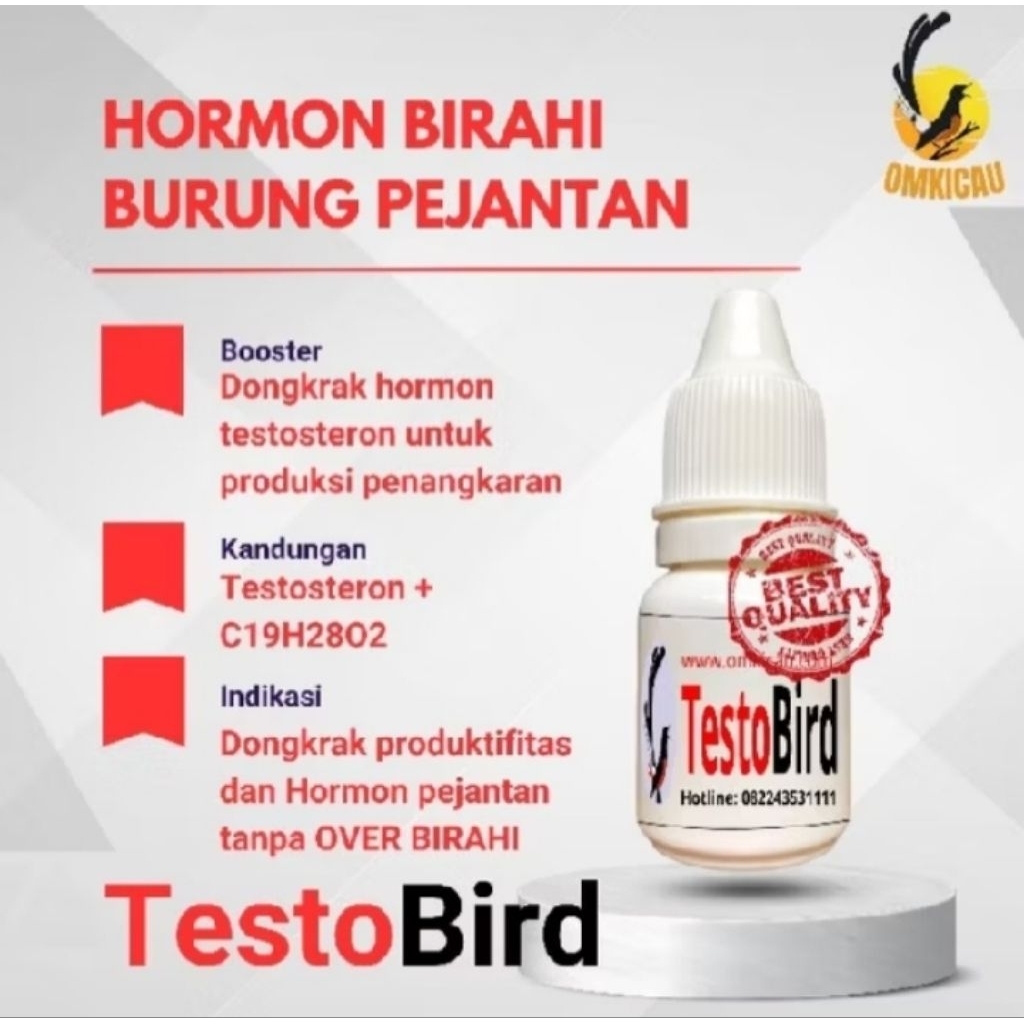Testo bird cair om kicau dongkrak hormon testosteron burung jantan tanpa over ob vitamin ternak semu