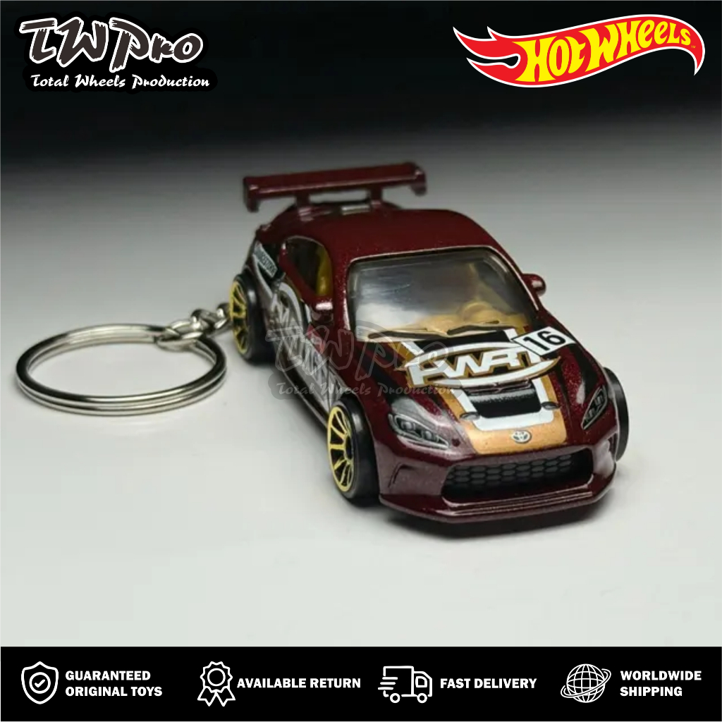 GANTUNGAN KUNCI HOT WHEELS Toyota GR86 Cup - CANTOLAN UDANG - KEYRING - KEYCHAIN - CUSTOM - TOTAL WH