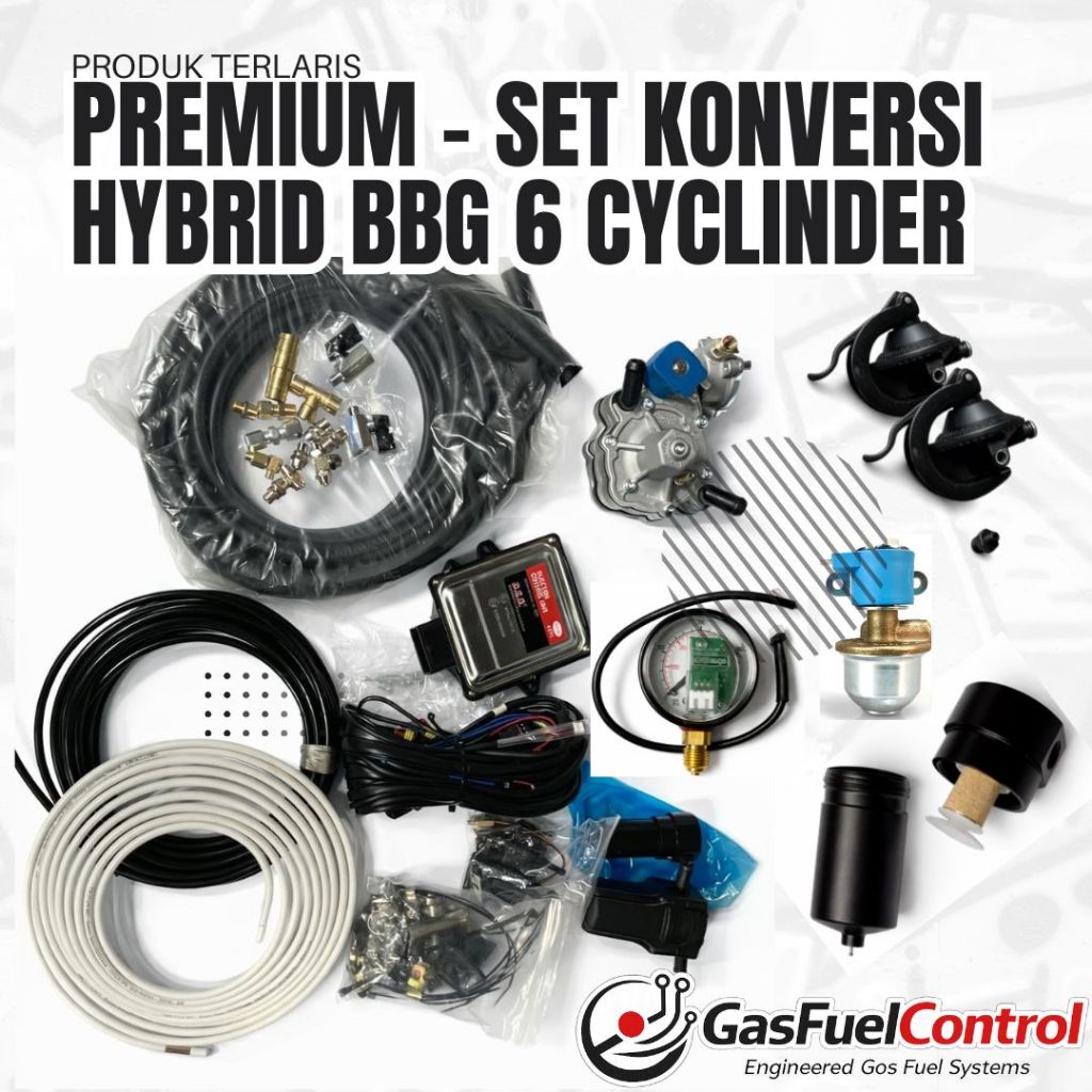 CNG / LPG Conversion Kit – Paket Lengkap Sistem BBG Multipoint Mobil 6 Cyclinder