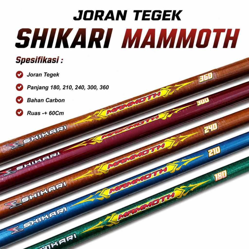 Joran Tegek Shikari Mammoth Full Carbon Kuat Lentur