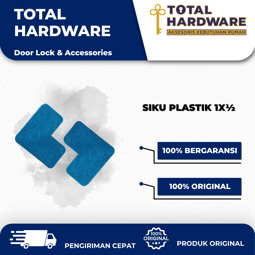 Siku Plastik Biru Aluminium 1 x ½ Tebal Berkualitas