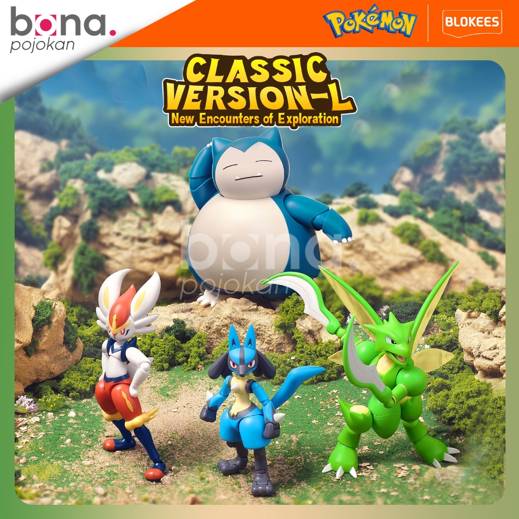 Blokees Pokemon Classics Edition CV-L New Encounters of Exploration Action Figure Mainan Anak