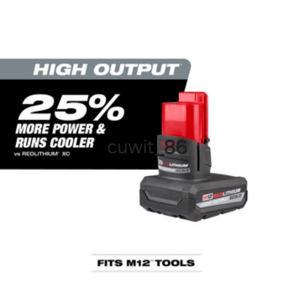 Battery Milwaukee M12 REDLITHIUM High Output XC5.0 AH