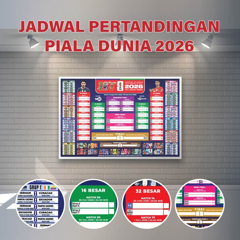 Poster Jadwal Pertandingan Piala Dunia 2026