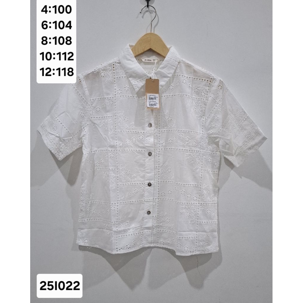 ET CETERA ATASAN WANITA EYELET BLOUSE BAHAN KATBOL