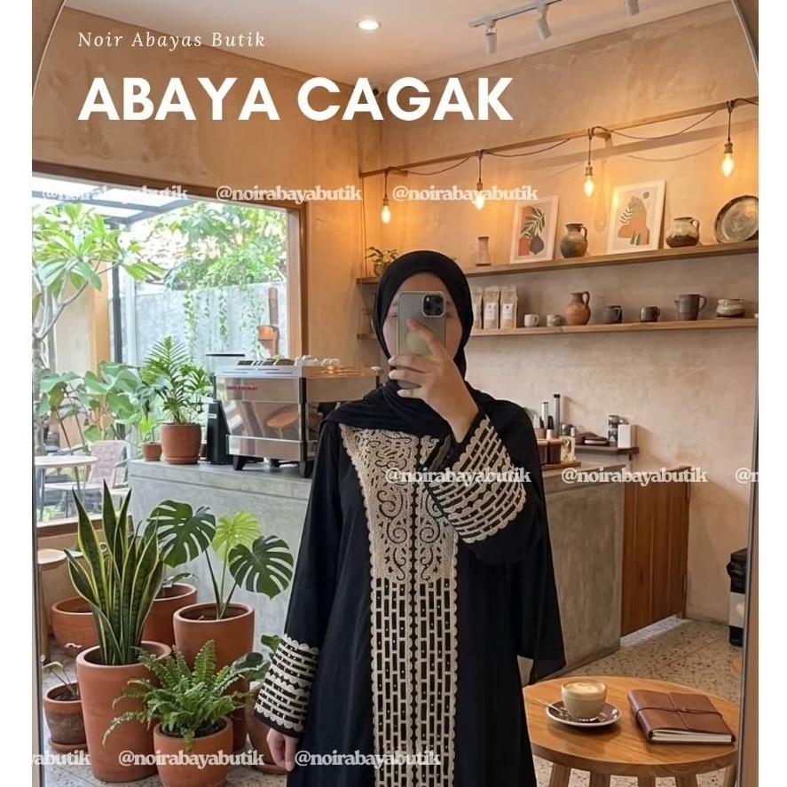 Abaya Mesir Bordir - ABAYA CAGAK BORDIER - Gamis muslimah jubah dress maxi abaya hitam remaja dewasa