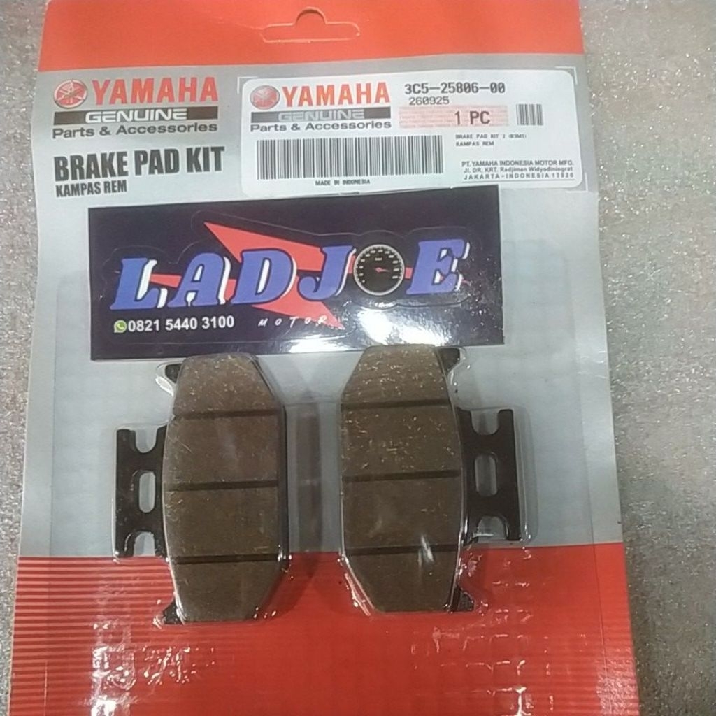 brake pad kit/kampas rem belakang R15/WR115/3c5-25806-00/yamaha