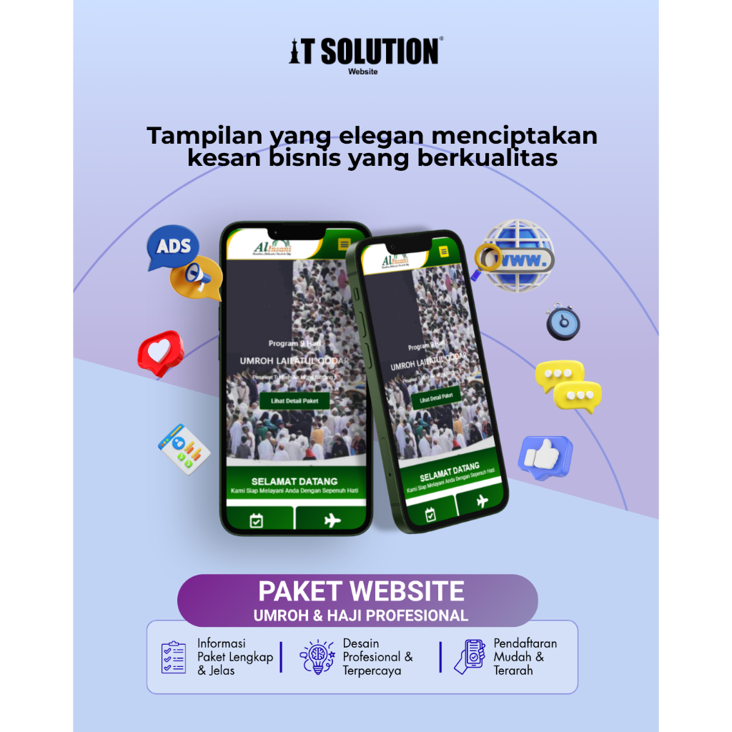 Paket Website Umroh & Haji Profesional – Website Travel Umroh Modern & Siap Online