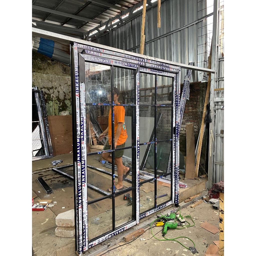 Pintu Aluminium Lipat Sliding Swing BISA CUSTOM UKURAN