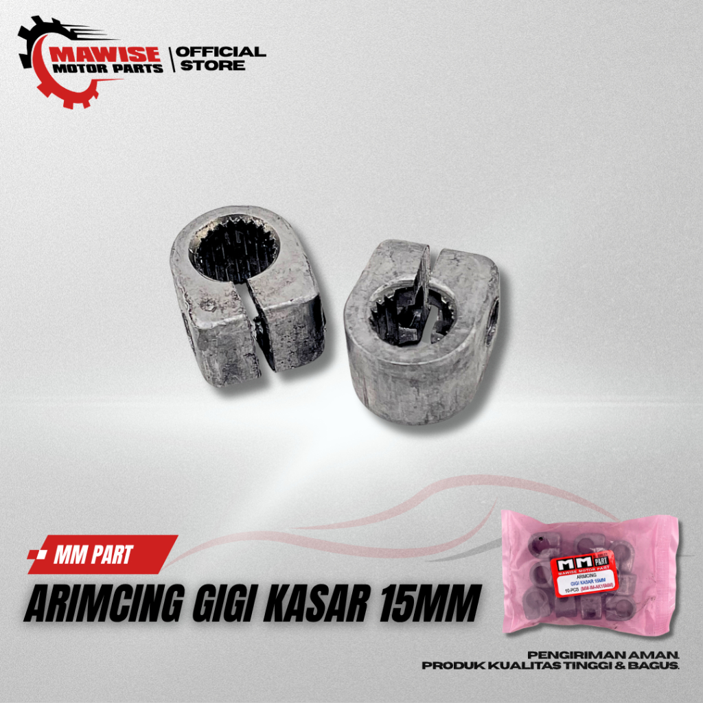 ARIMCING GIGI KASAR 15MM – ARIMCING GIGI SAMBUNGAN AS VERSNELENG DRAT KASAR 15MM MOTOR UNIVERSAL
