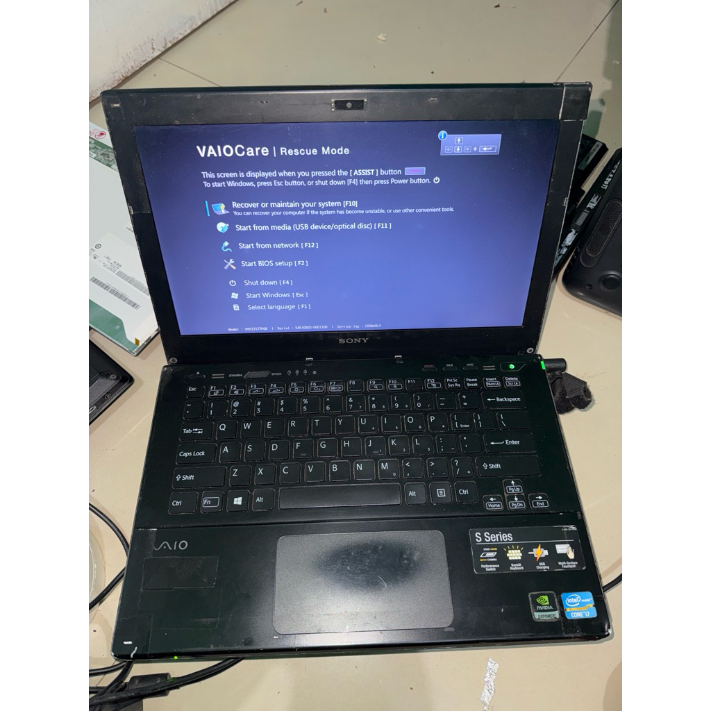 laptop sony vaio SVS131C1DW Core i7 gen3 mainbord normal