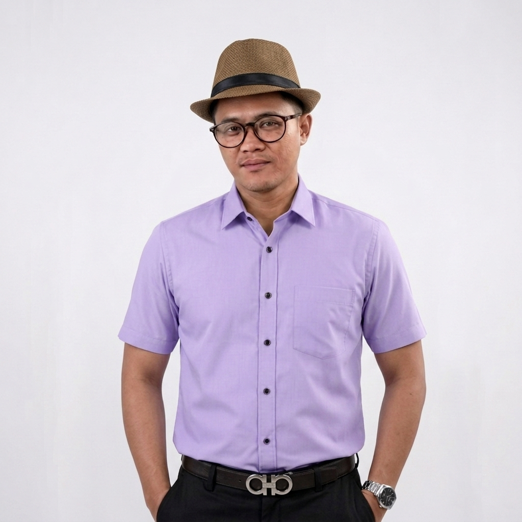 Kemeja Polos Pria Warna Lilac Kemeja Kekinian Casual Baju Kerja