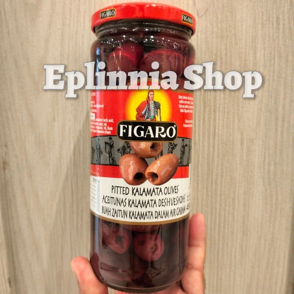 Figaro Pitted Kalamata Olives 450 gr - Buah Zaitun Kalamata