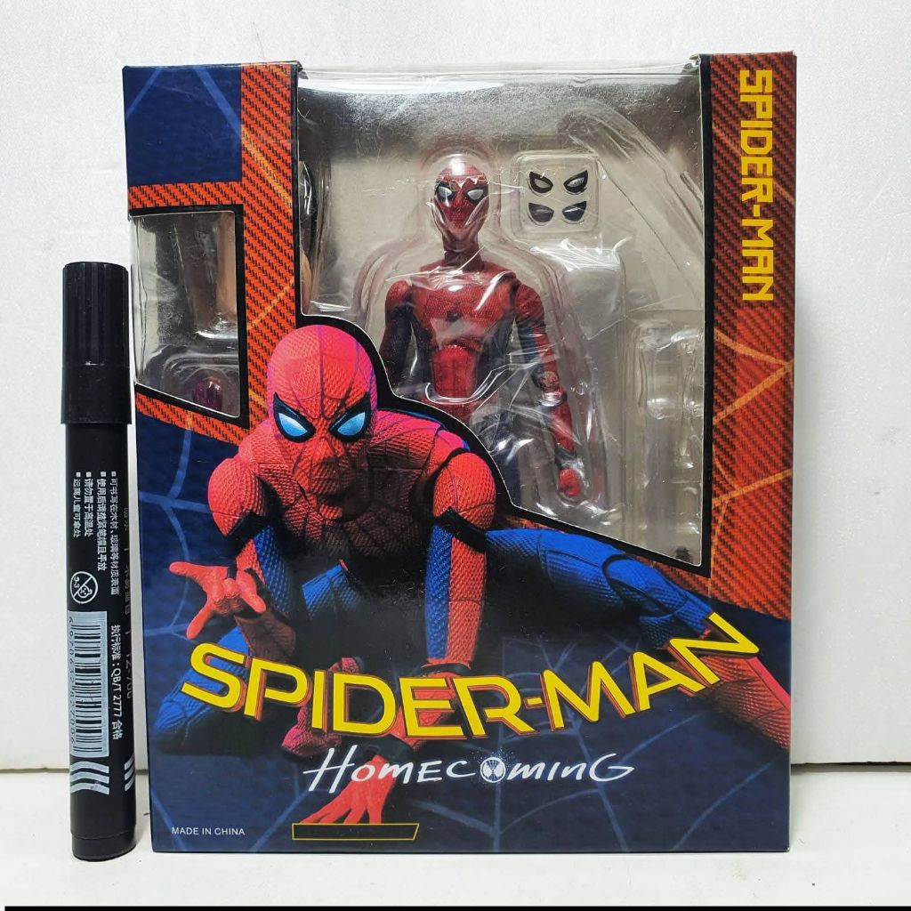Mainan action figureShf spiderman homecomingtinggi sekitar 6 inch
Full artikulasi
Detail bagus
Banda