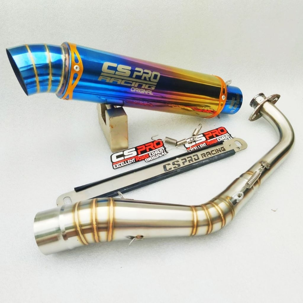 Knalpot CS Pro Original bulat untuk metic all new Nmax Aerox Pcx Adv Beat Scoopy Genio Mio Vario inl