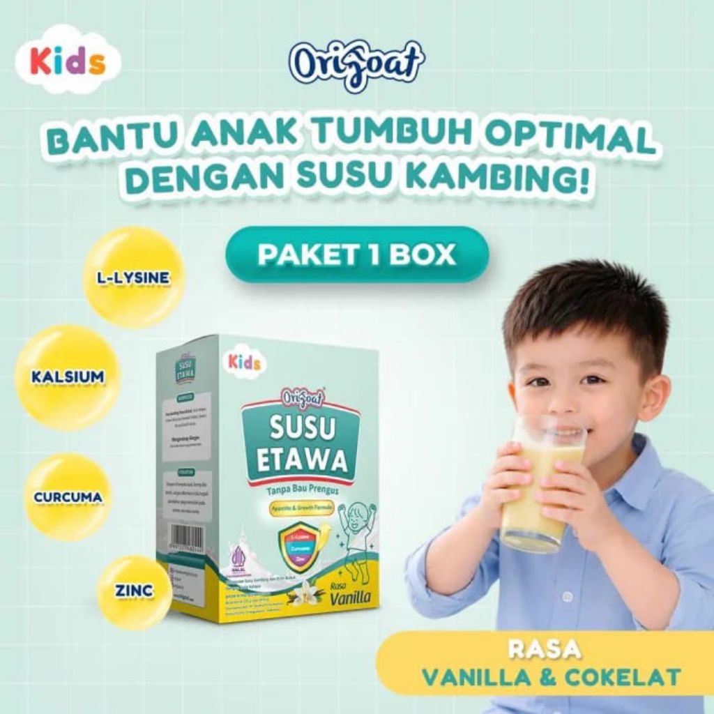 ORIGOAT KIDS Susu Ettawa Susu Kambing Etawa isi 5 Sachet