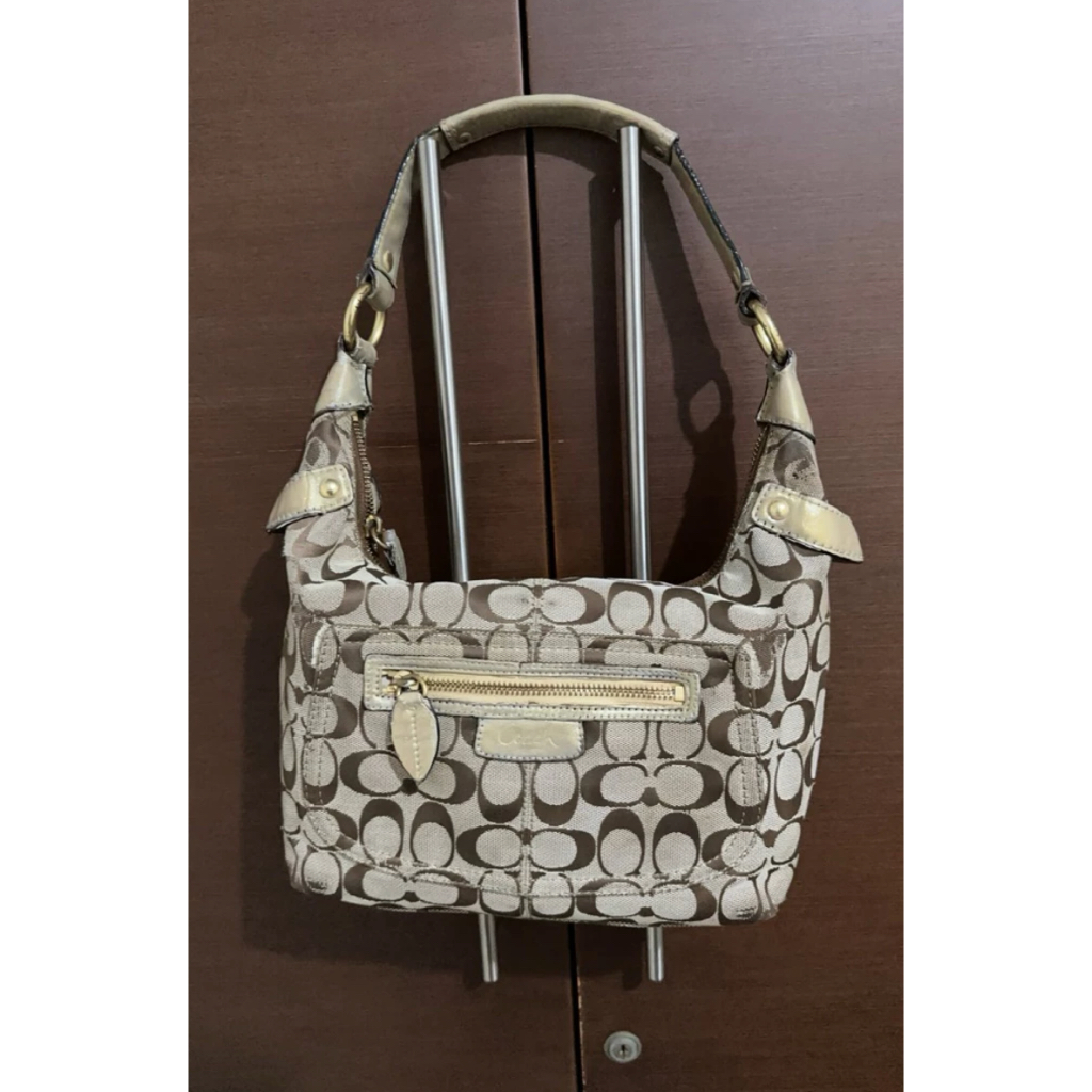 PL Vintage Coach Penelope Signature Jacquard Hobo Shoulder Bag | Minus Creed