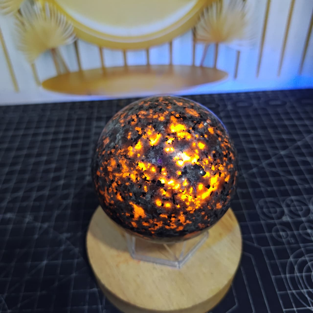Natural Batu Yooperlite Sphere (4) Asli Batu Alam