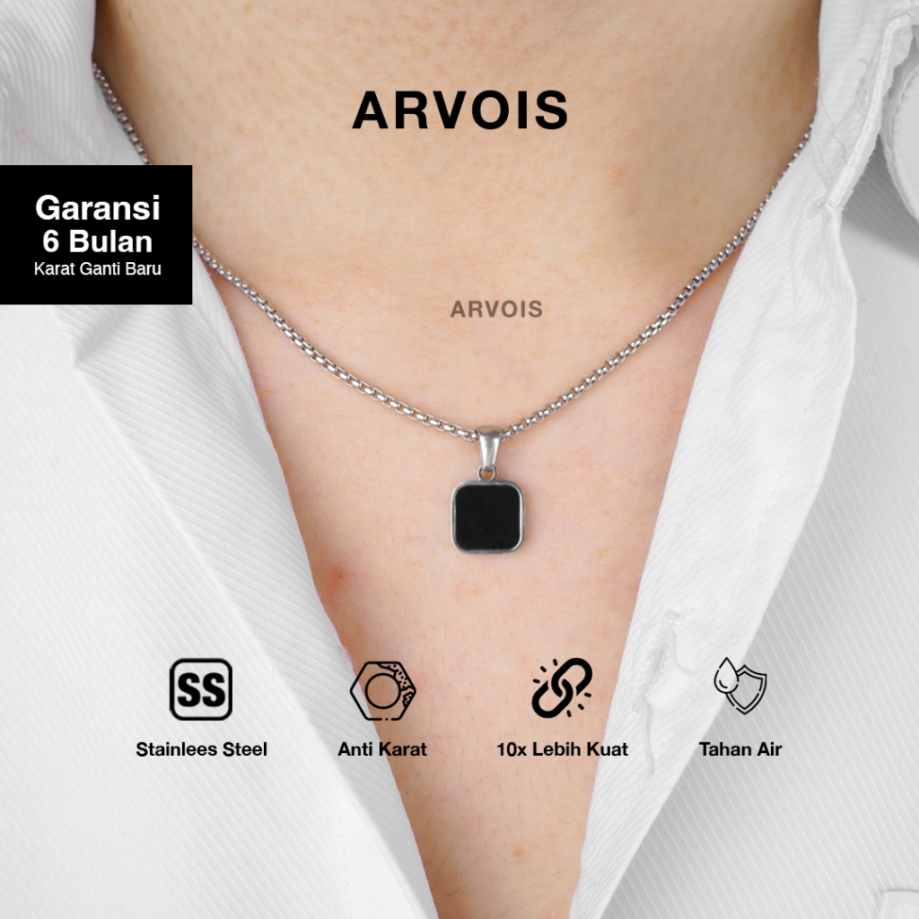 ARVOIS - Kalung Pria Wanita Titanium Anti Karat - Icarus