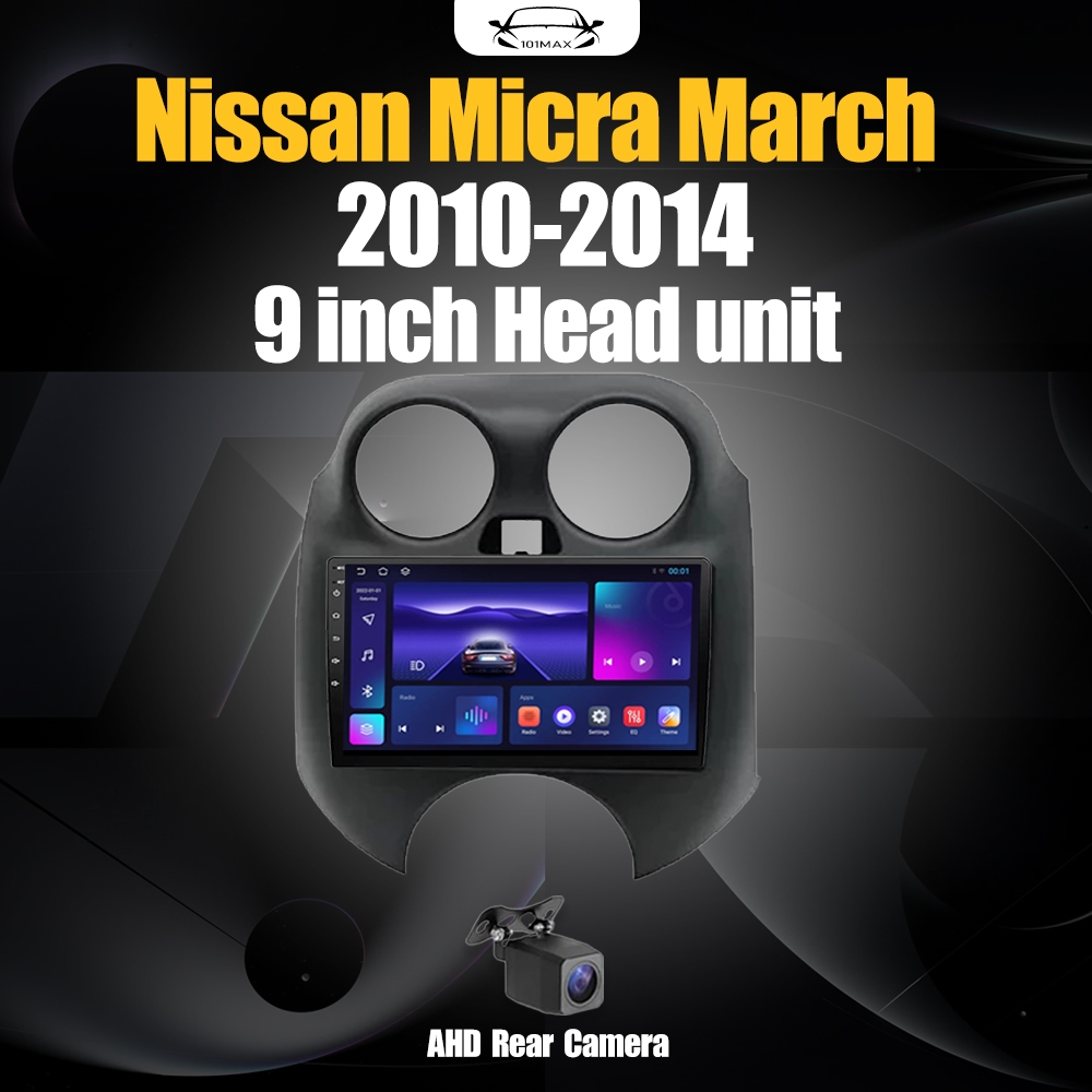 Android 15 Head Unit 9" IPS For Nissan Micra March 2010-2014 Head Unit 8 Core Nuklir 8+64GB/8+128GB 