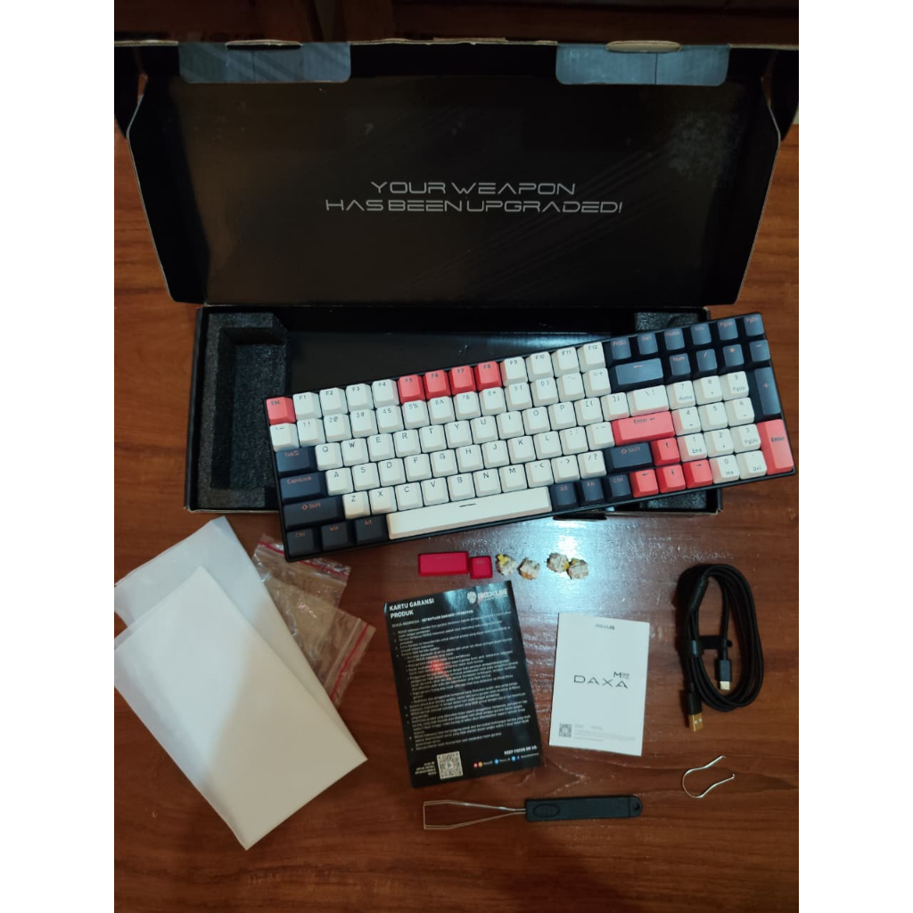 Keyboard Mechanical Rexus Daxa M100 Pro Yellow Switch Gateron