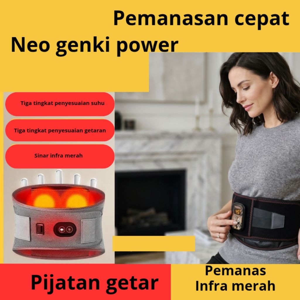 sabuk getar, neo genki power,Dr tan, sabuk panas,therapi panas,heated belt therapy