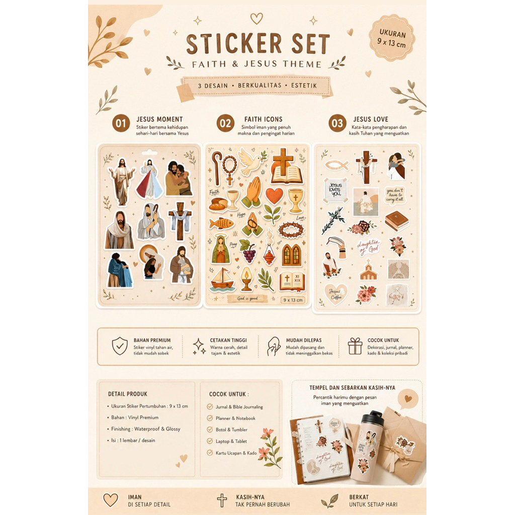Sticker Pack Kristen Yesus | Jesus sticker pack