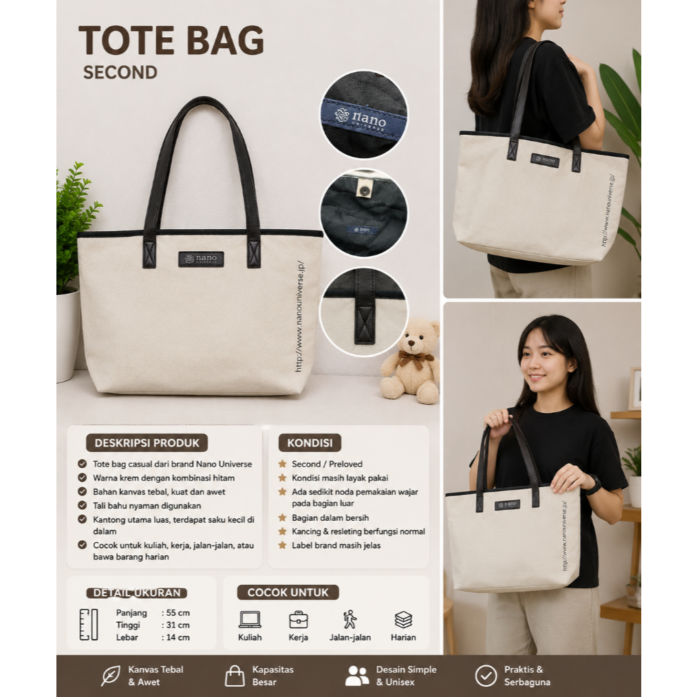 Tote Bag Canvas Nano Universe