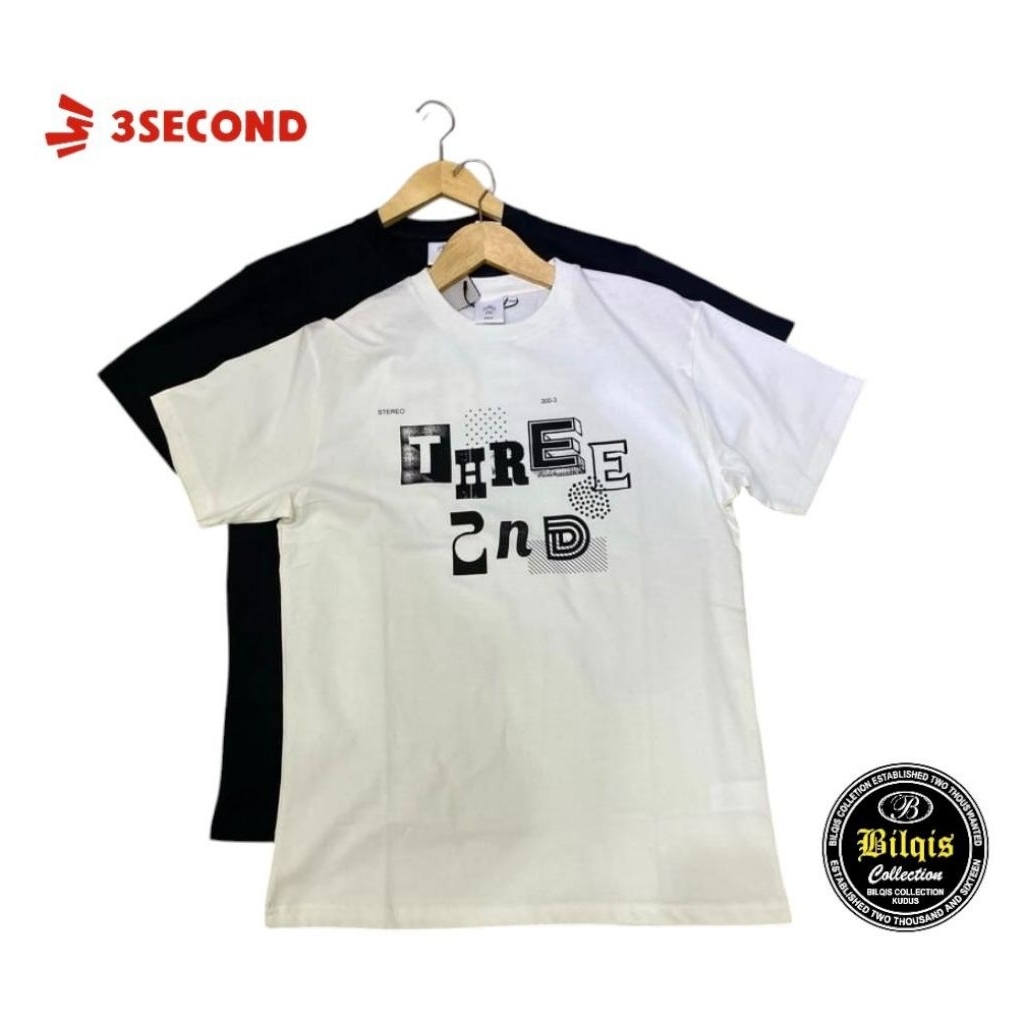 kaos 3second pria original // three 2nd