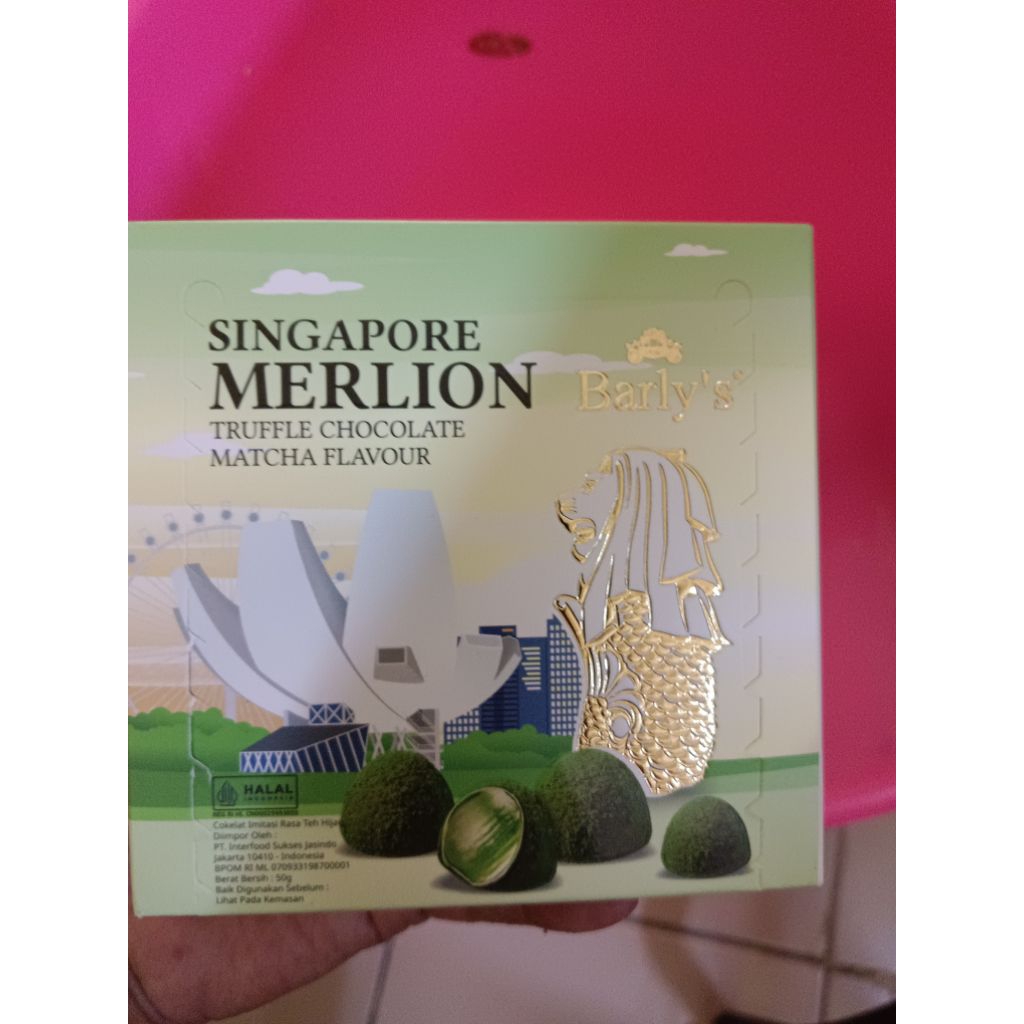 singapore merlion barlys truffle chocolate