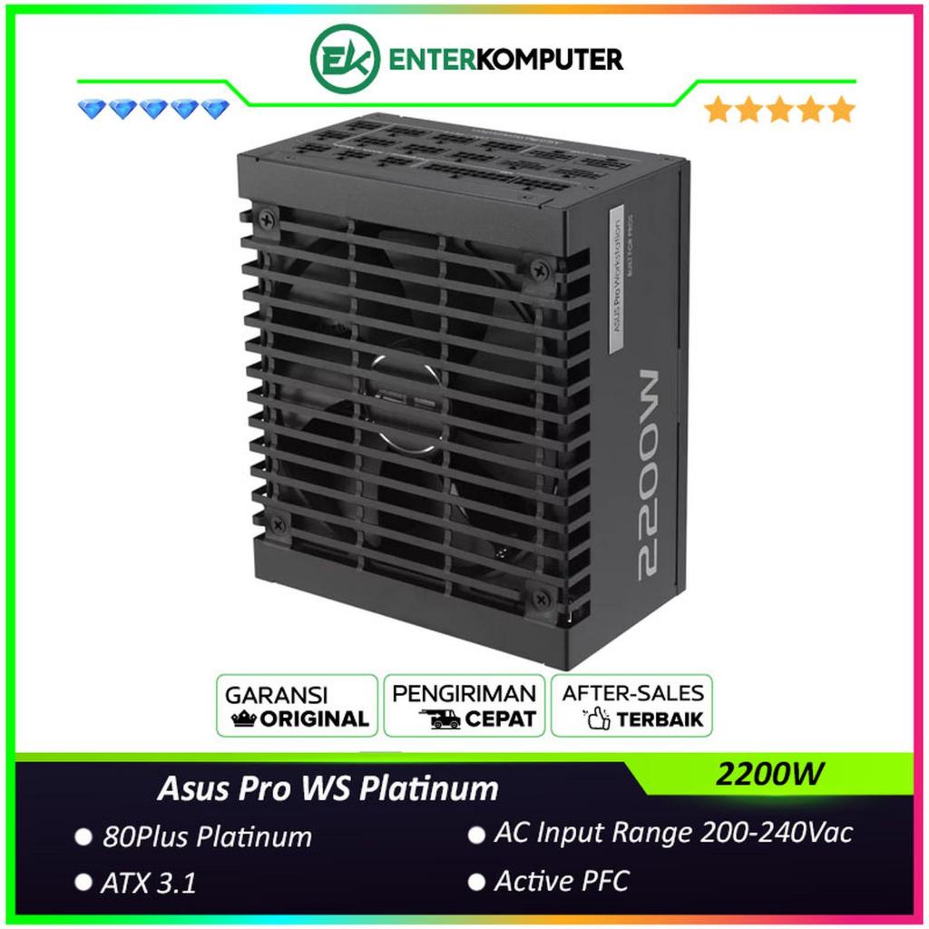 Asus Pro WS 2200W Platinum ATX 3.1 80PLUS Platinum Fully Modular Power Supply - PSU 2200 Watt 80+ Pl