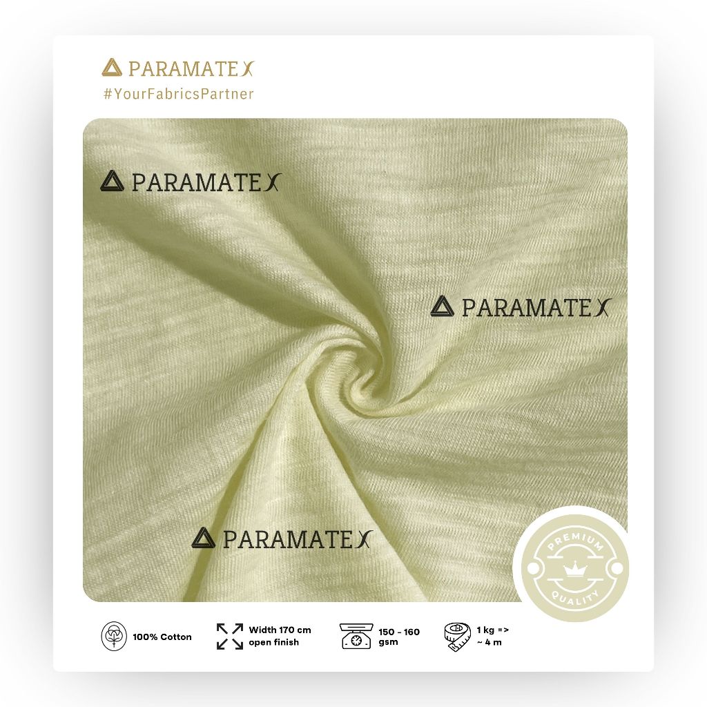 Paramatex Kain Cotton Slub 30s Bahan Kaos T-shirt Dailywear Per Kg