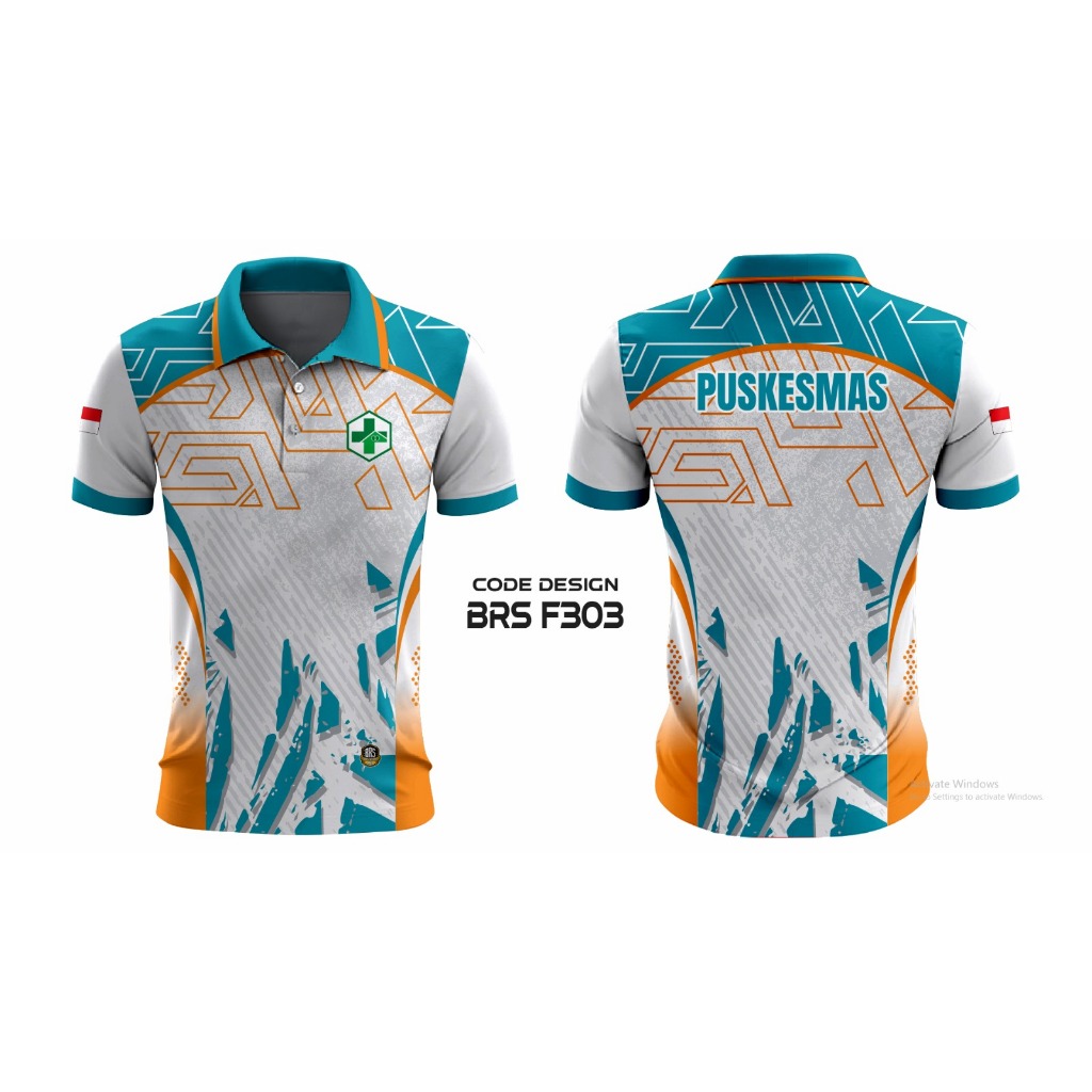 KAOS JERSEY KERAH PUSKESMAS / PERAWAT / TIM MEDIS FULL PRINTING FREE CUSTOM KUALITAS PREMIUM