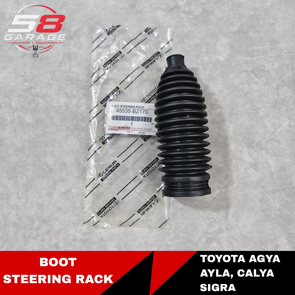 KARET BOOT STIR STEERING RACK STEER TOYOTA AGYA CALYA AYLA SIGRA SPAREPART MOBIL 45545BZ170