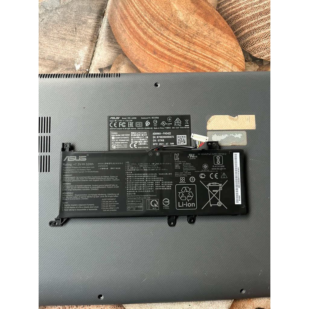 baterai laptop asus x409 A509m second copotan