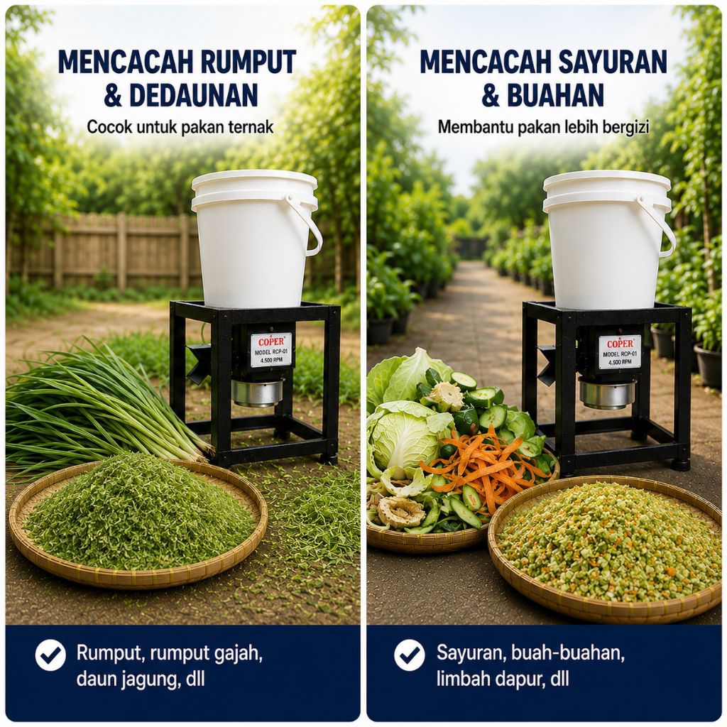 coper rumput atau sayuran
