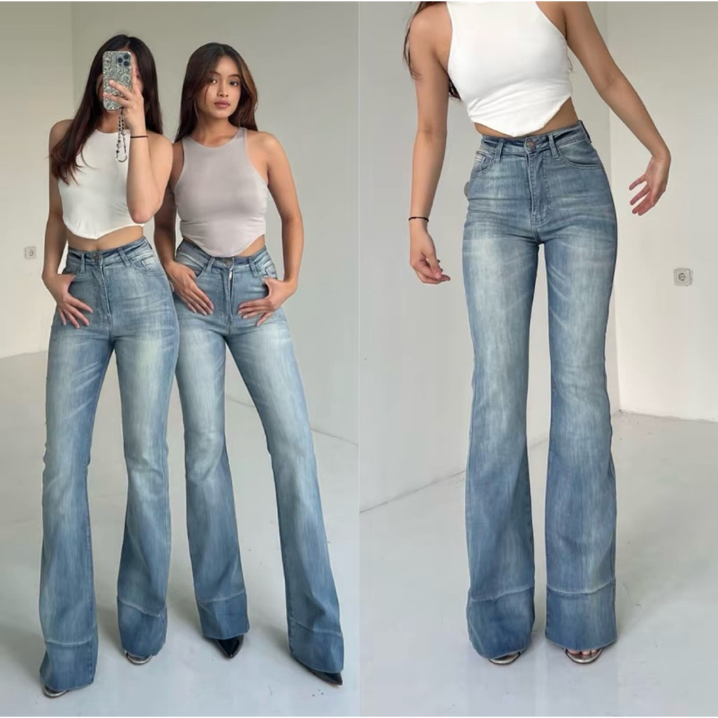 (PRELOVED) Ladouce High Waist Cutbray Jeans