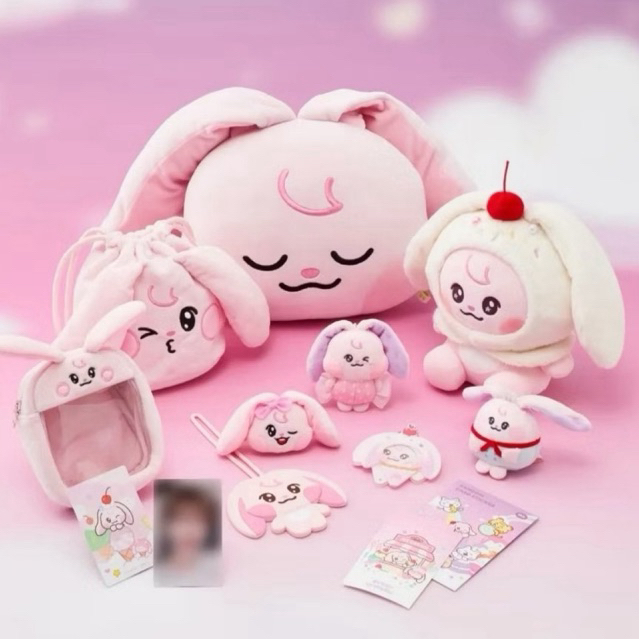 [Ready] SWEET Dreamiez Line Friends Kkyuping Jjopoo Jjed mini plush pouch keyring
