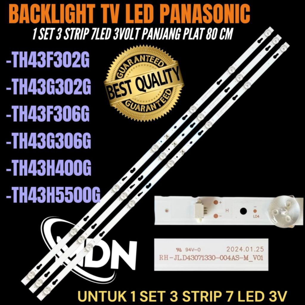 BACKLIGHT TV LED PANASONIC 43 INCH TH-43F302G- TH-43G302G- TH-43F306G- TH-43G306G- TH-43H400G- TH-43