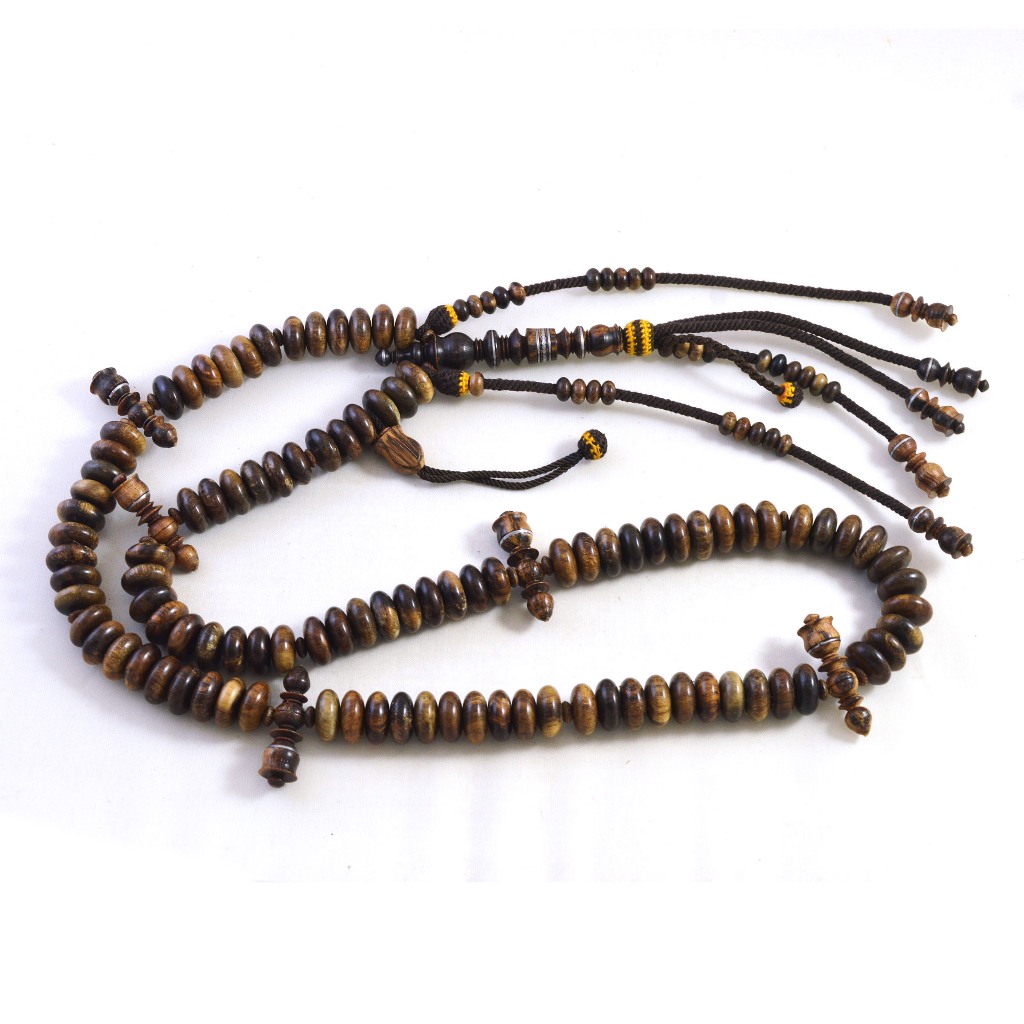Indah craft-Tasbih Tijani Kaukah Koka Fuqaha bulat pipih Natural