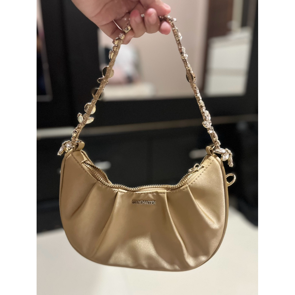 (PRELOVED) Steve Madden Satin Gold Bag